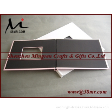 Leather Fabric Cloth Document File Book Folder Clip Holder Cover